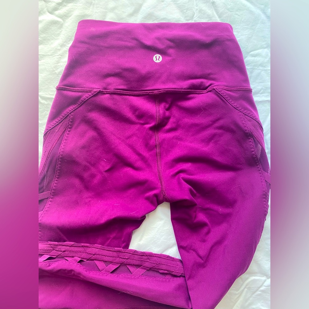 Lululemon Wunder Under Pant *Full-On Luon (Print), Size: 2, Color: Magenta